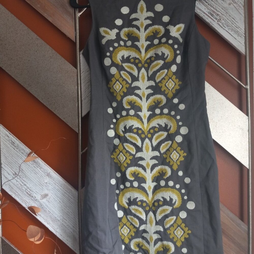 Tabitha Gray Grey Print Dress Size 2